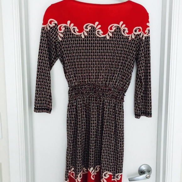 Red Paisley Printed Max Studio Dress - Picture 3 of 4